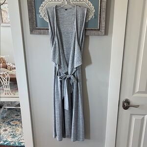 Heather Gray Long Vest